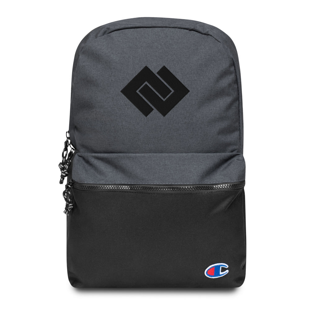 DD Embroidered Champion Backpack - Heather Black / Black