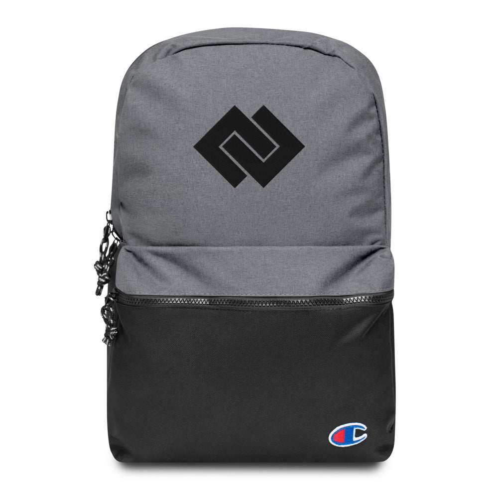 DD Embroidered Champion Backpack - Heather Grey / Black