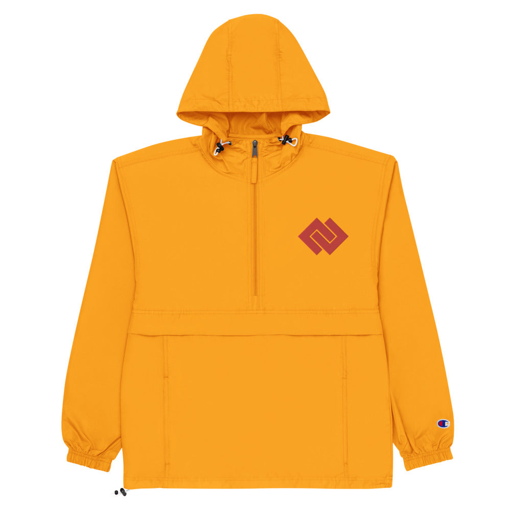 DD Yellow / Red Embroidered Champion Packable Jacket